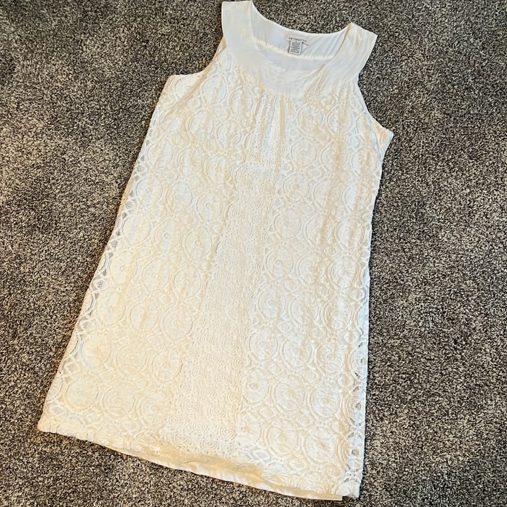 BOGO FREE Liz Claiborne Sleeveless Crochet Lace Dress Summer Sundress